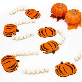 Wooden Pumpkin Garland