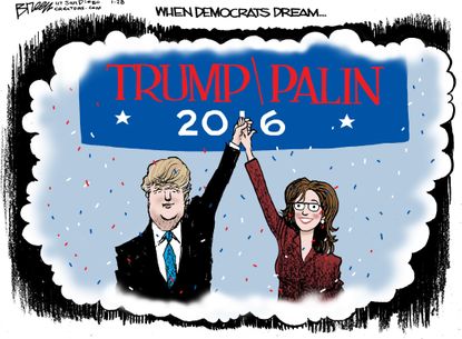 Political cartoon U.S. GOP Palin Trump