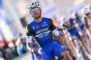 Fernando Gaviria crosses the line to win the final stage at Tour la Provence