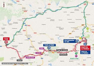 Vuelta a Espana 2017 stage 14 map