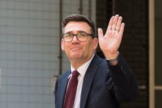 Andy Burnham leaves the Trades Union Congress HQ