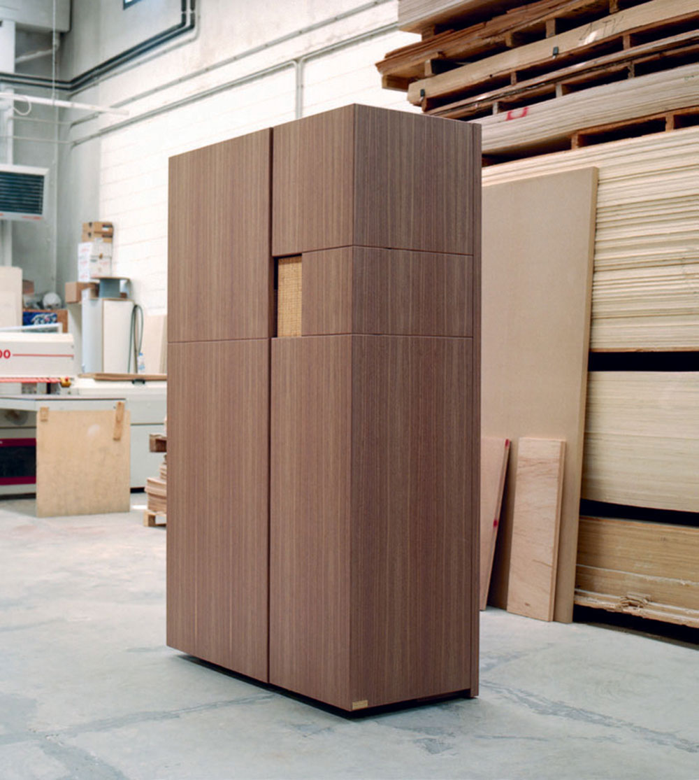 The tabernacle, clad in rich Canaletto walnut veneer