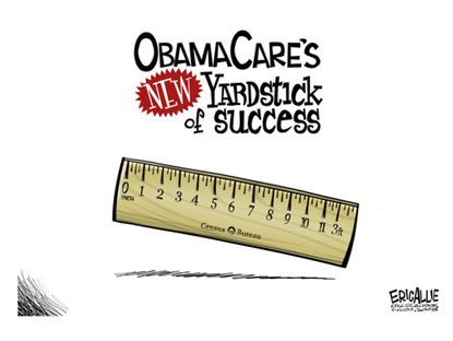 Obama cartoon Obama measuring success