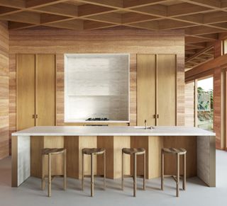 Timber kitchen in The Hinterland House