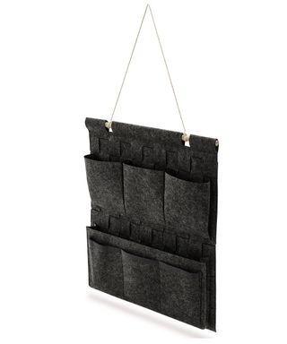 Aldi wall hanging and organiser in grey office space