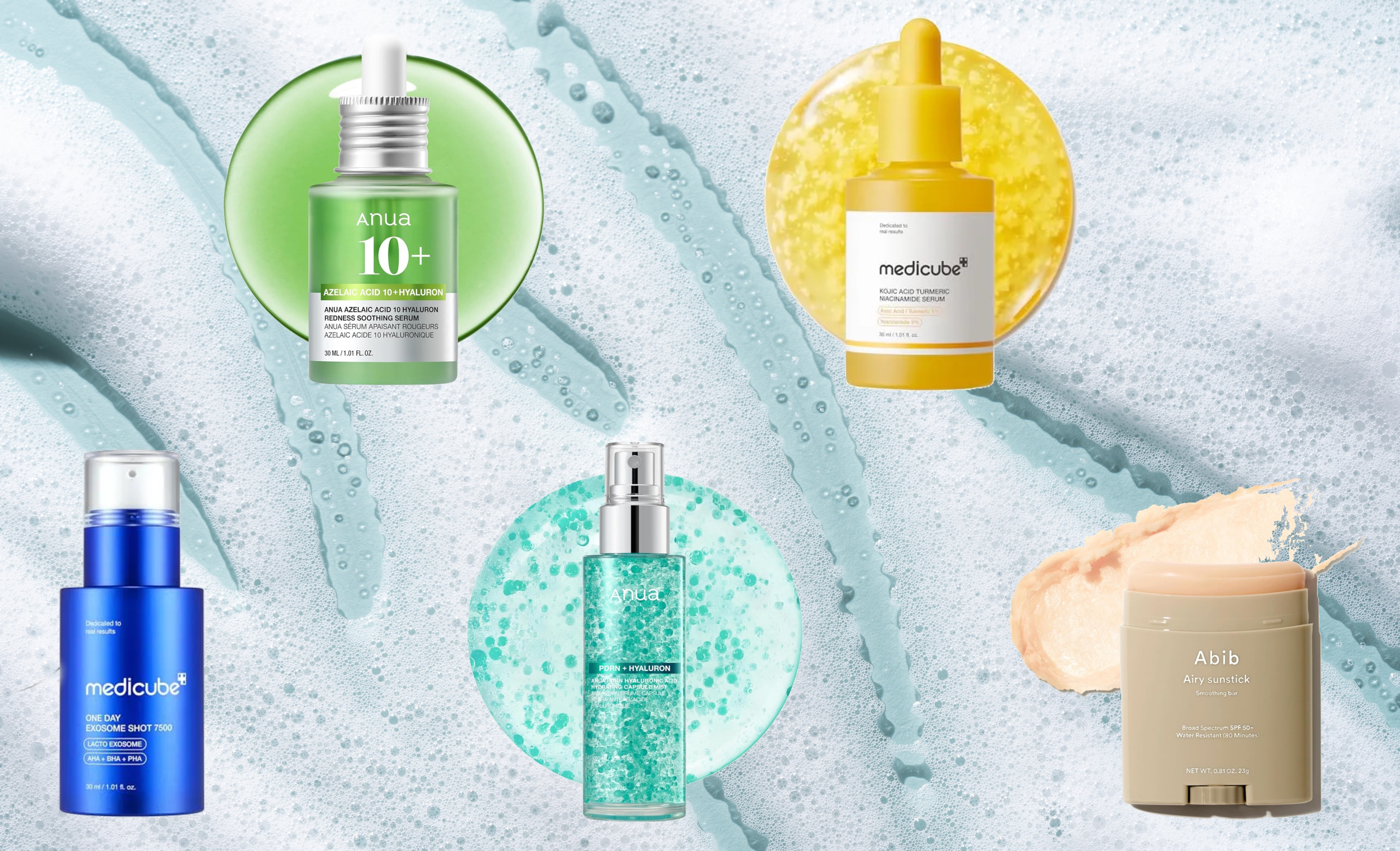 Korean skincare collage.