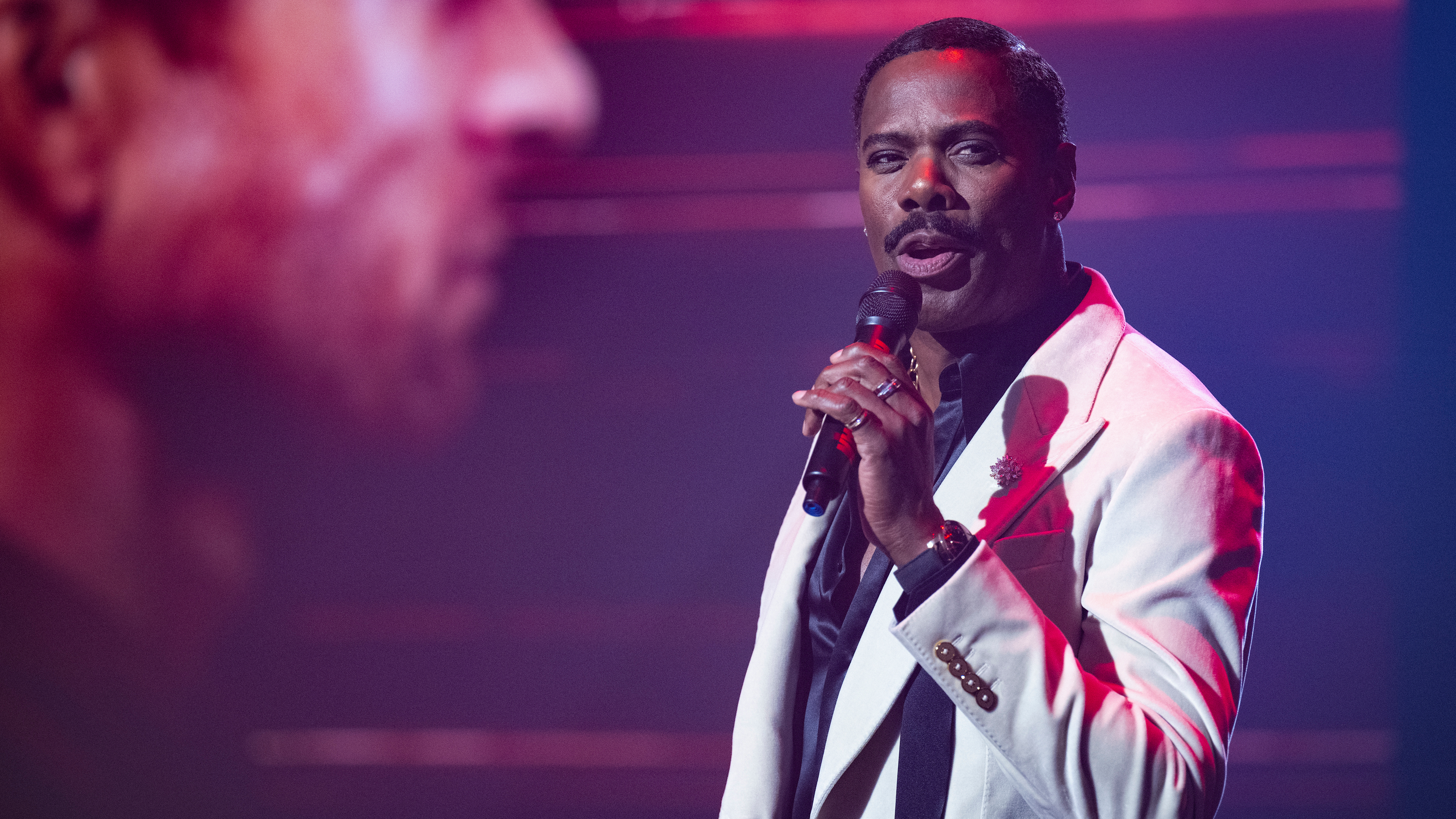 Colman Domingo as the show host Bobby T in "The Running Man"