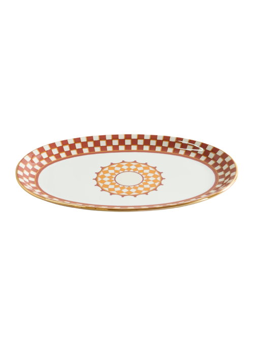 LA DOUBLEJ Gold-Plated Porcelain Platter