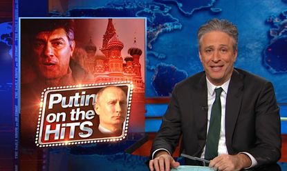 Jon Stewart isn't impressed with Vladimir Putin's Boris Nemstov investigation