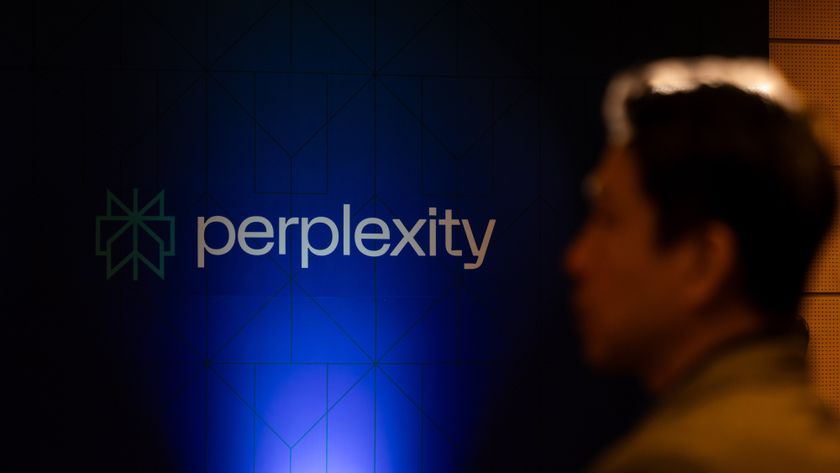 The Perplexity AI logo during a news conference at the SK Telecom Co. headquarters in Seoul, South Korea, on Wednesday, Sept.4, 2024.