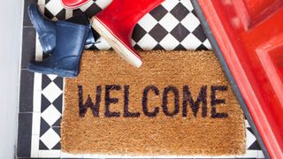 bright welcome mat