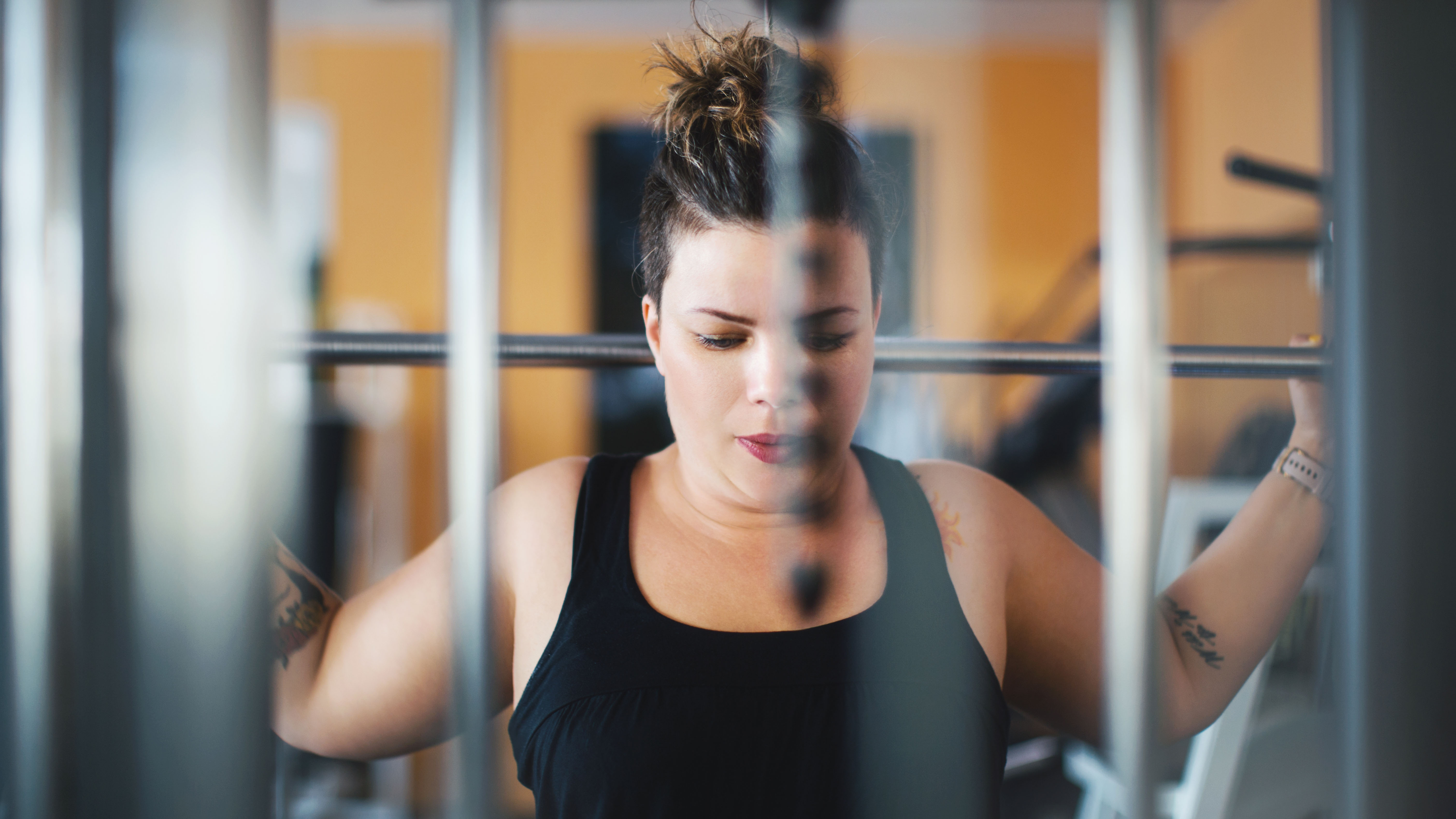 Woman exercising in the gym