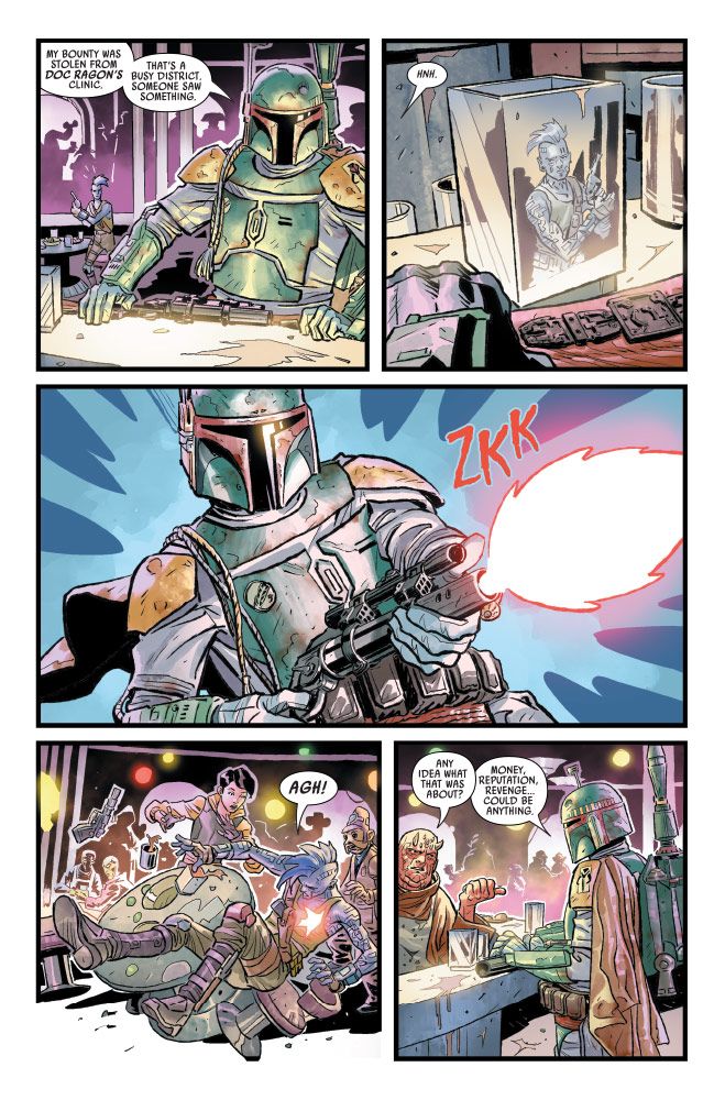 Boba Fett gets more than he bargained for in the new Marvel comics series "Star Wars: War of the Bounty Hunters."