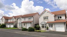 housing stocks with image of subdivision homes