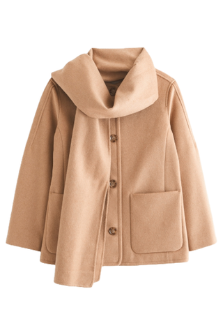 Abercrombie Removable Scarf Wool-Blend Coat