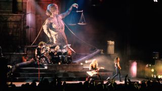 Metallica's Damaged Justice stage set, complete with collapsible statue ‘Edna’