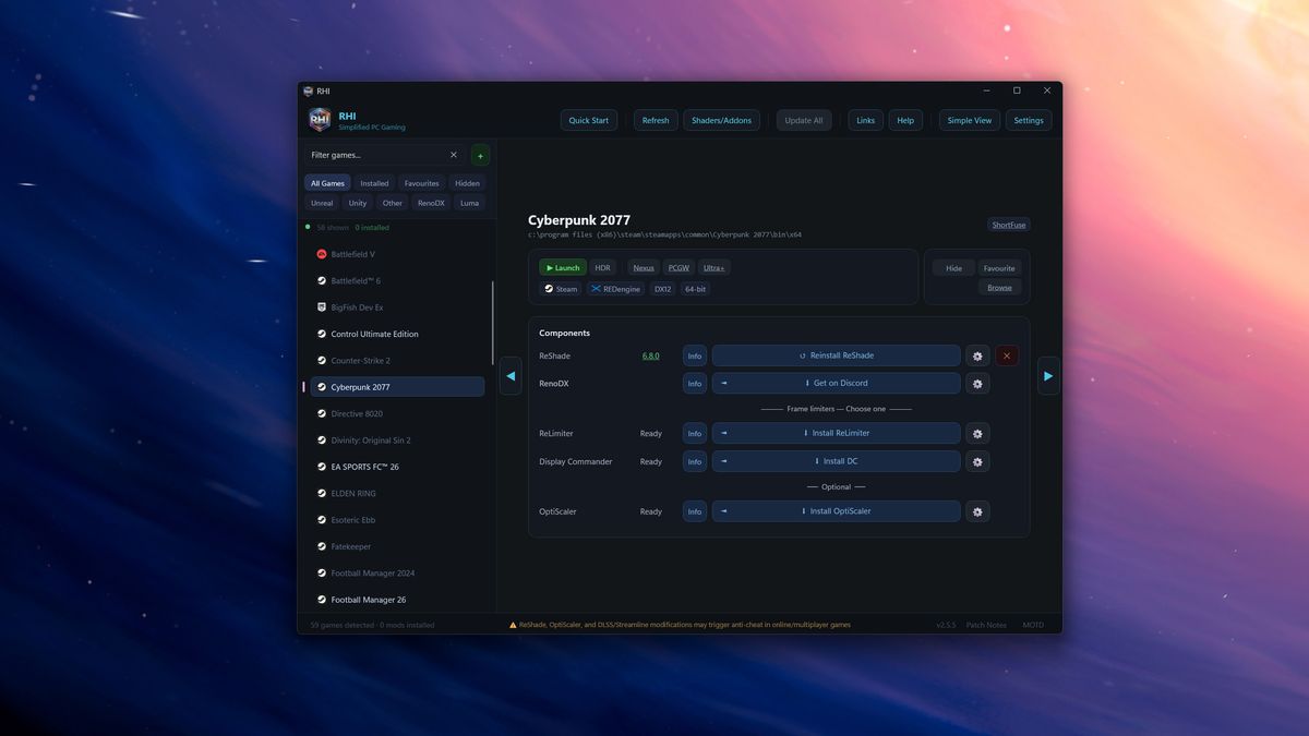 RHI software