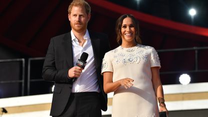 meghan and harry at vaccine live event