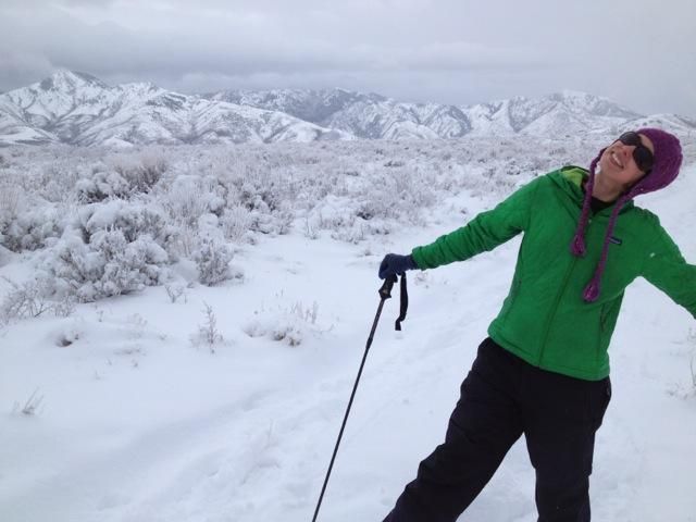 Out for a snowshoe with Sammi