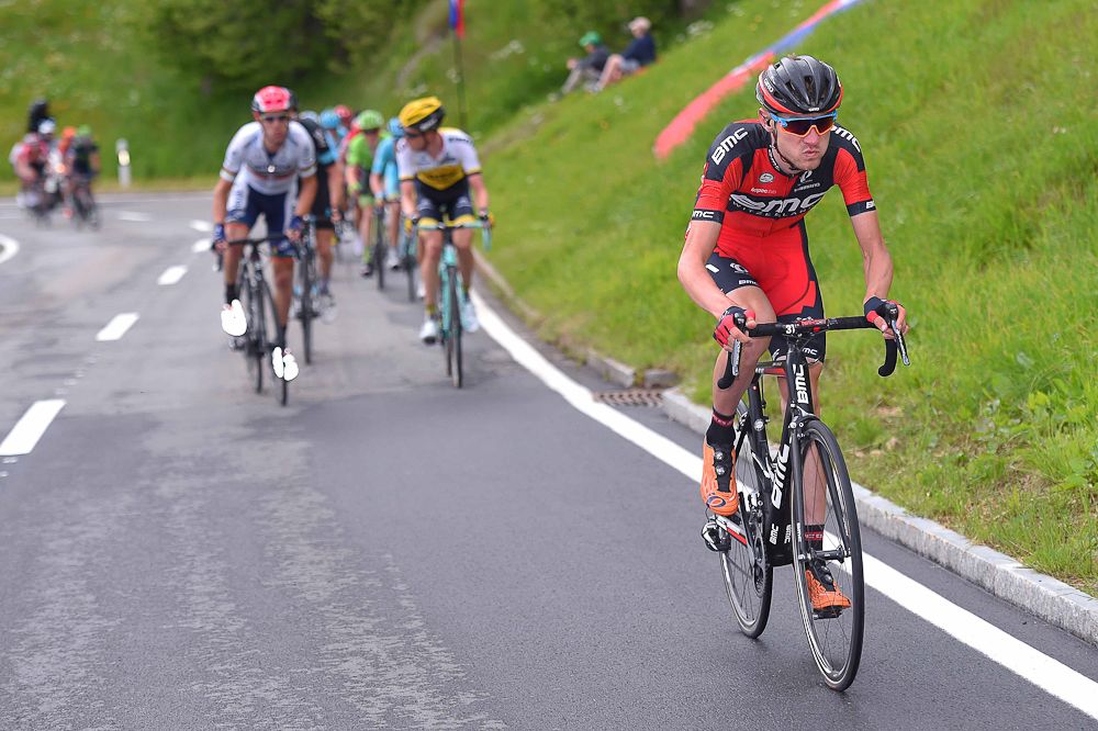 Tejay van Garderen attacks the GC group during stage 5 at the Tour de Suisse