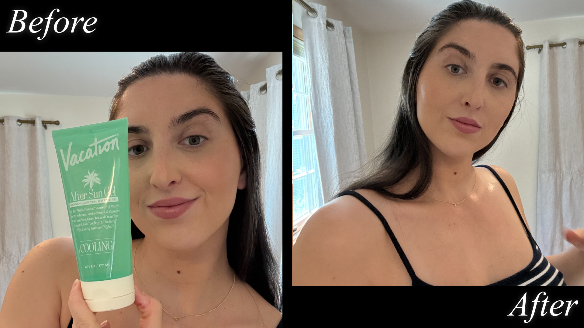 Marisa Petrarca using the Vacation After Sun Gel