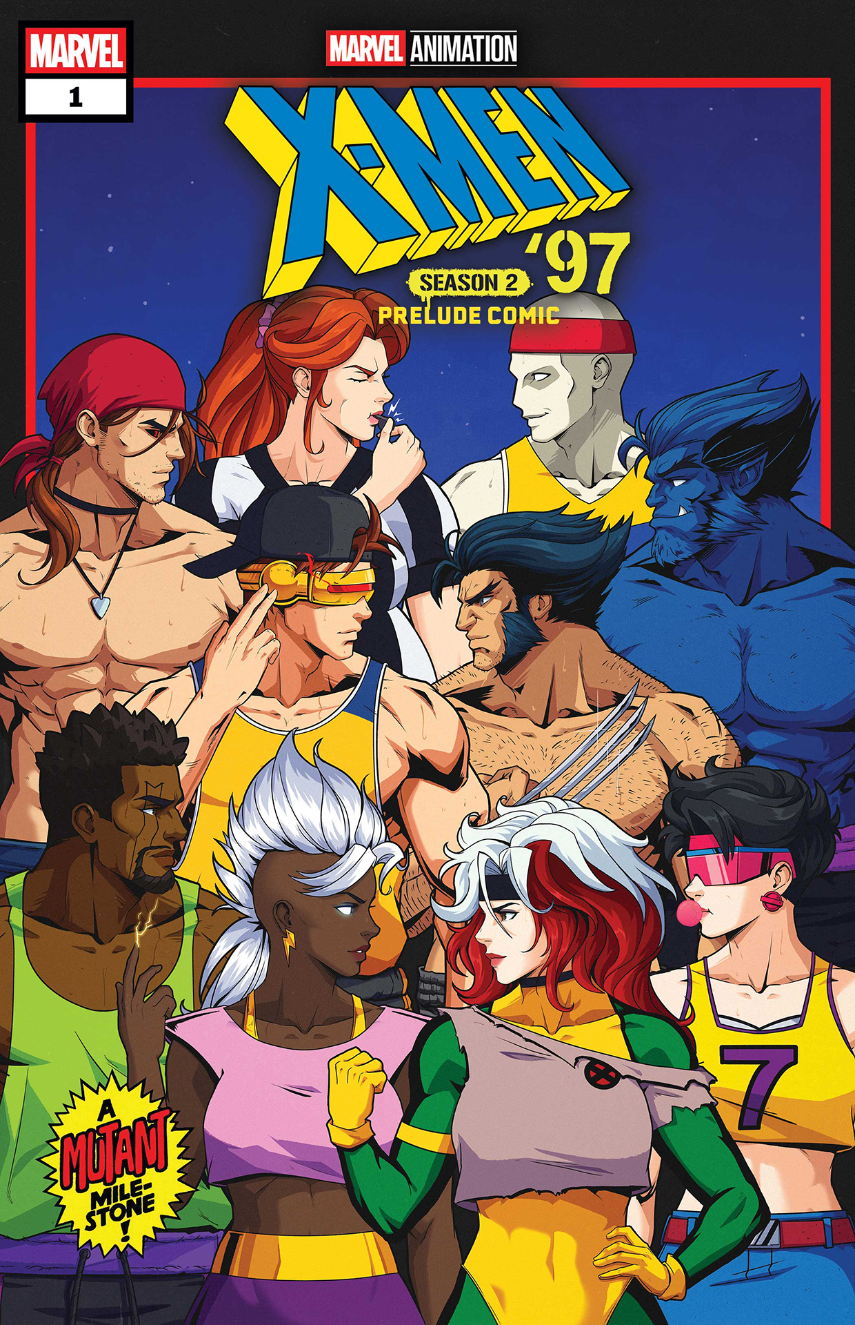 The X-Men facing off for a basketball game