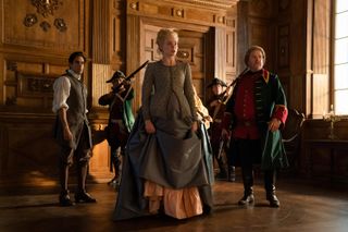 Sacha Dhawan, Elle Fanning, and Douglas Hodge in The Great