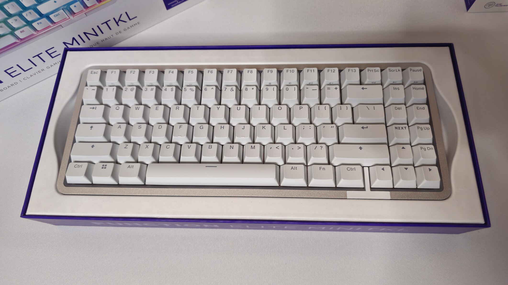 Up close shot of the NZXT Function Elite MiniTKL Keyboard