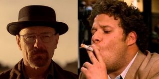Bryan Cranston in Breaking Bad and Seth Rogen in Pineapple Express