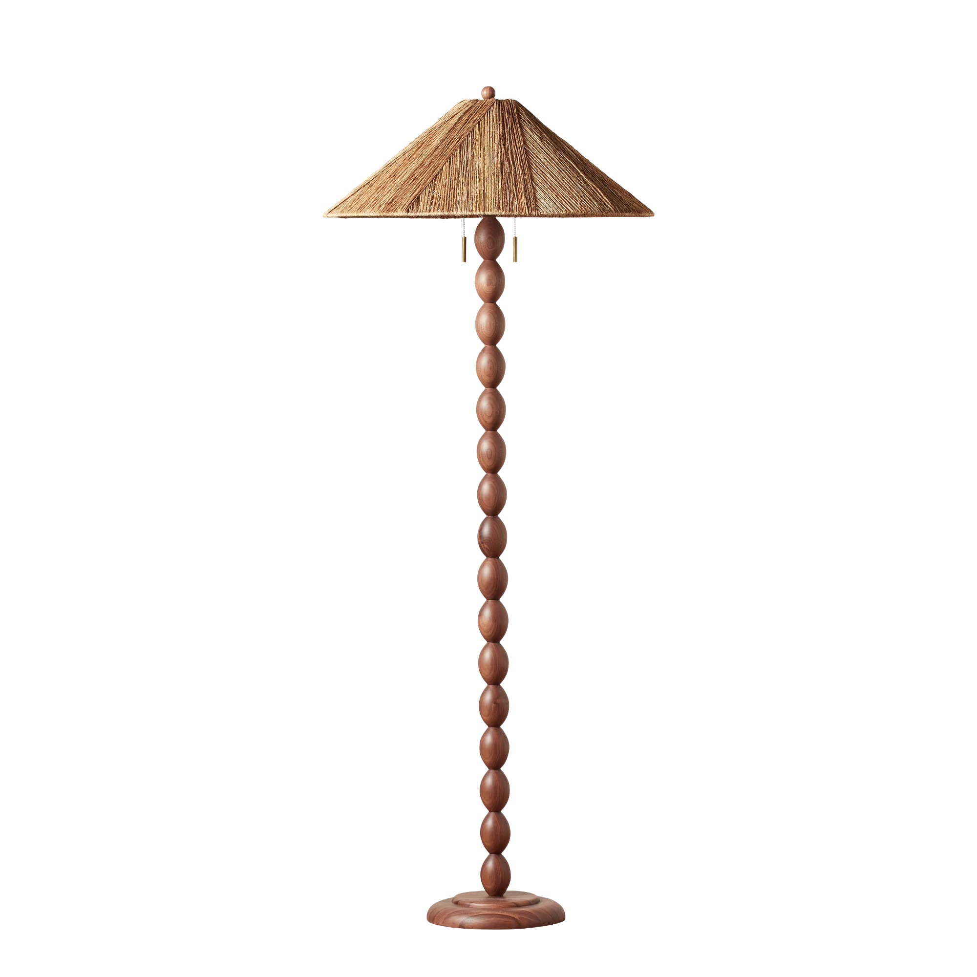 Walnut and rattan Samina floor lamp from Lulu &amp;amp; Georgia