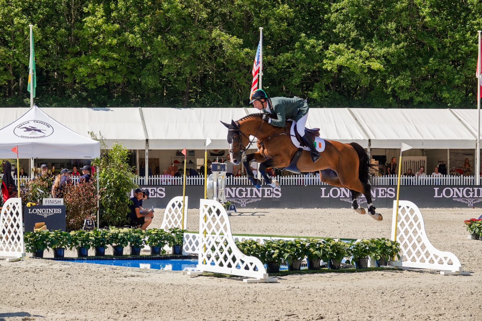 Showjumping news: Cian OConnor and Fancy De Kergane help Ireland with a double clear in the Nations Cup of Roeser, Luxembourg.