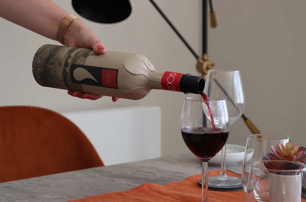 paper wine bottle