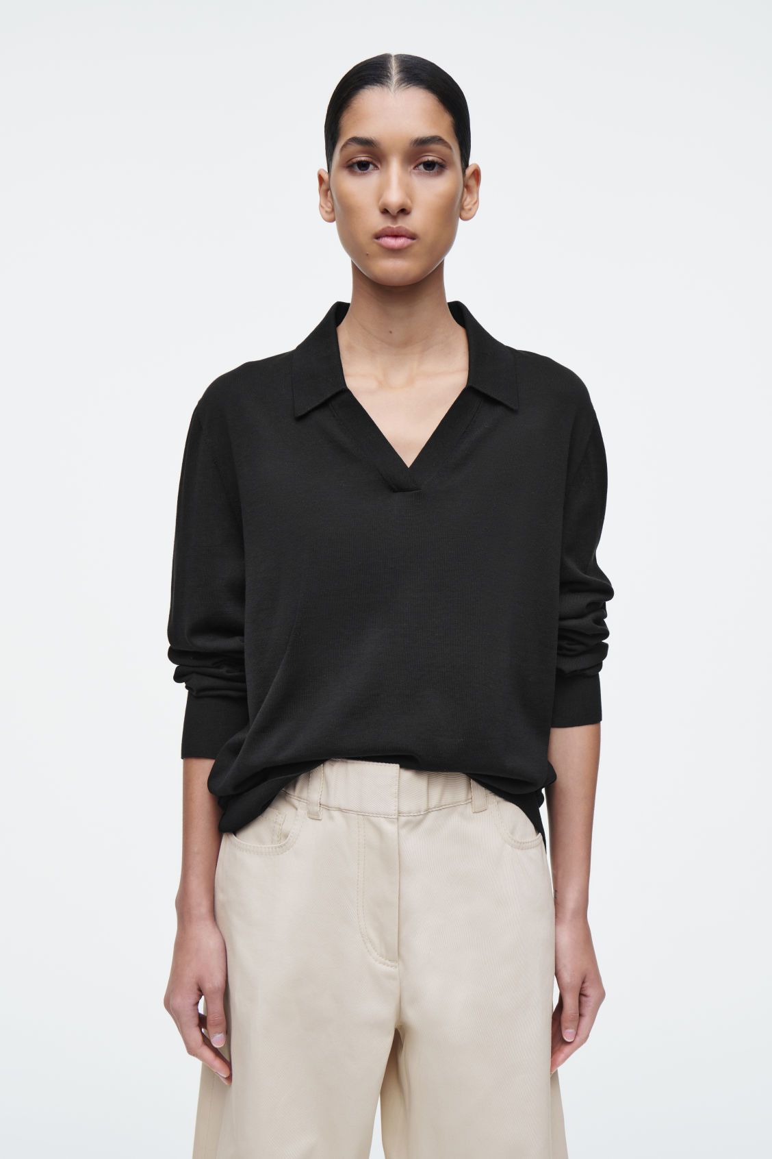 Knitted Silk Polo Shirt