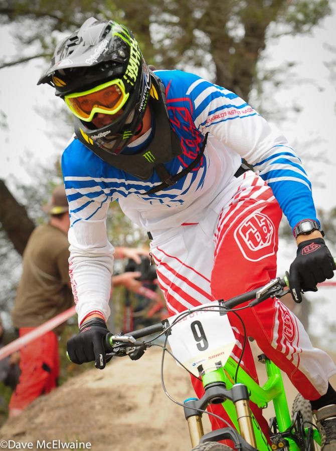 Dylan Crane pedaling through some turns