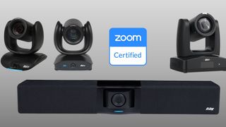 AVer Zoom certified solutions are shown including PTZ cameras and video bars.