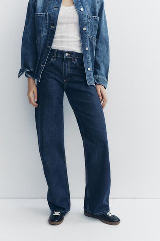 Trf Mid-Rise Wide Leg Jeans