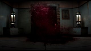Evil Dead Rise Elevator Doors dumping blood