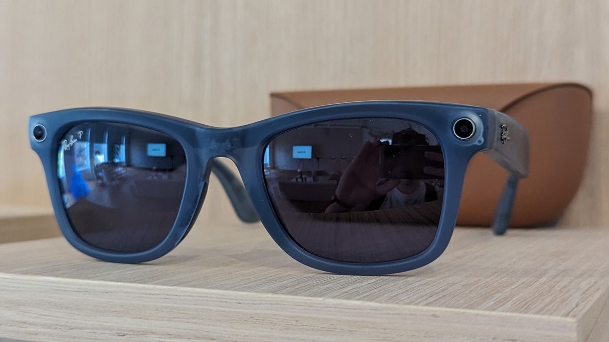 The Ray-Ban Meta Smart Glasses sat on a shelf