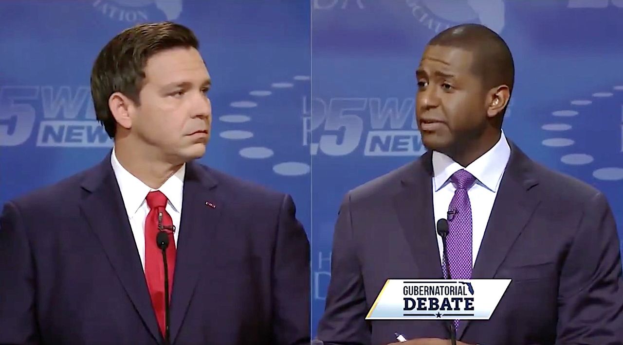 Andrew Gillum and Ron DeSantis square off in gubernatorial debate