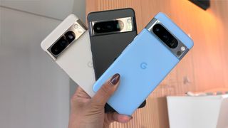 All three Google Pixel 8 Pro colors