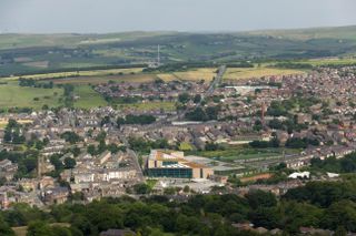 An aerial view of Darwen and the surrounding area