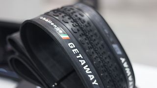 Details of the new black walled Challenge Getaway gravel tire