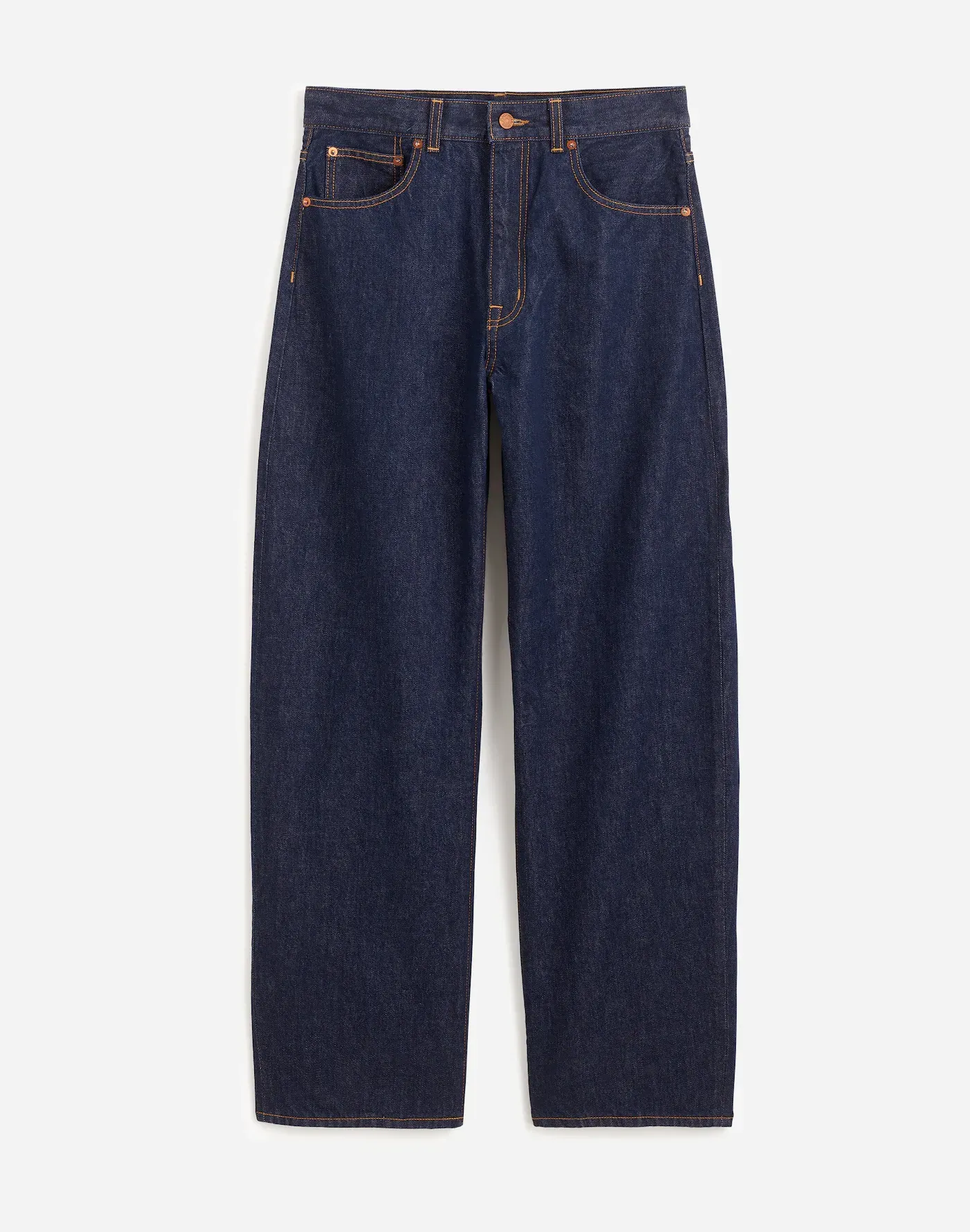 ZARA, TRF Mid-Rise Fold-Over Waistband Jeans