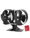 UK Stove Fans 8 Blade Double Mini Heat Powered Stove Fan