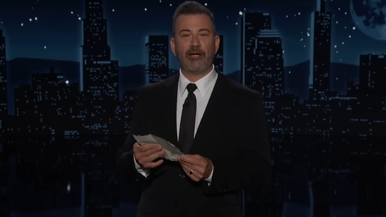 Jimmy Kimmel gives his monologue on Jimmy Kimmel Live!