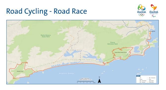 Rio 2016 Olympic Road Race course