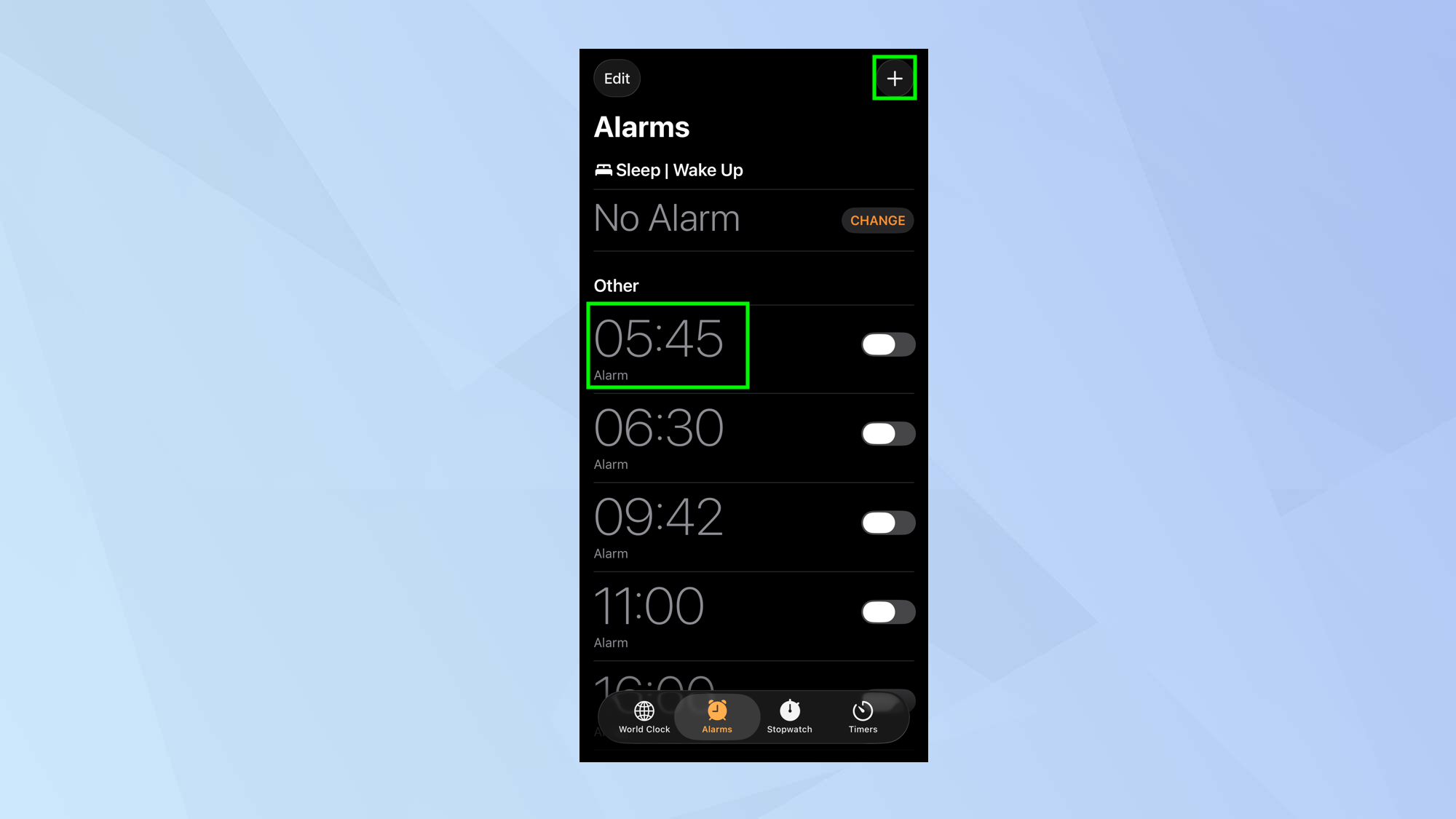 How to change the default snooze duration