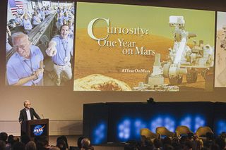 Dan McCleese Gives Curiosity's First Birthday Celebration Opening Remarks