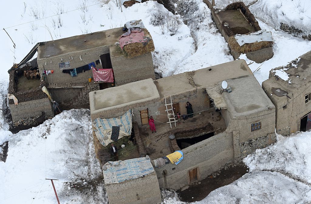 A snow avalanche in Afghanistan in 2015