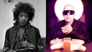 Jimi Hendrix and Joe Satriani (studio portraits)